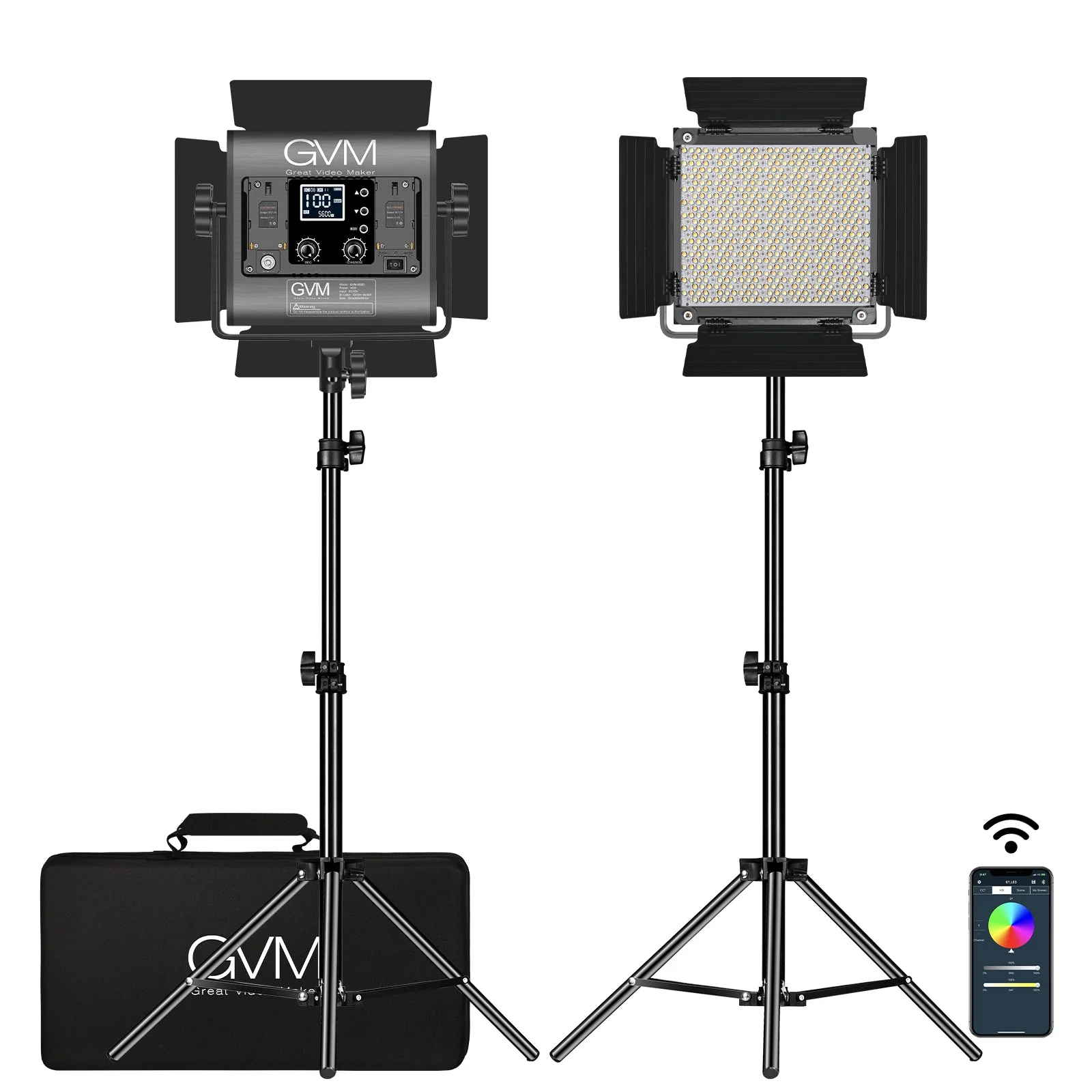 GVM 850D LED Studio Video Light BiColor Light Panel Holocene Innovations